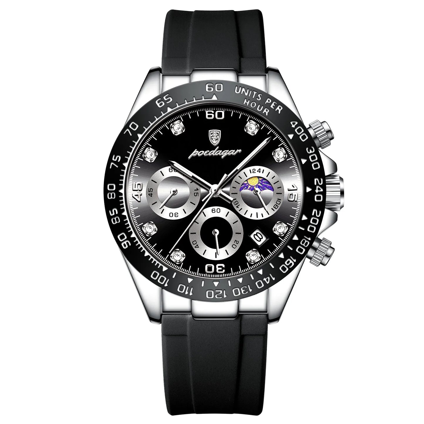 Fashion Luxury Men Wristwatch Chronograph Date High Quality Quartz Man Watch Waterproof Luminous Military Men'S Watches