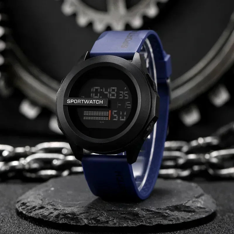 Men'S Sports Watches Luxury Digital Watch Stopwatch Luminous Date Week Multifunction Fitness Electronic Wristwatch Reloj Hombre