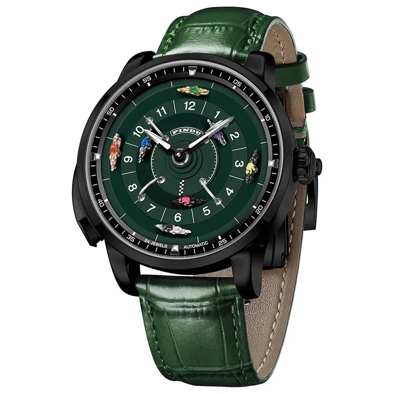 Men'S Mechanical Watch Stainless Steel NH35 Watch Racing Roulette Men'S To Brand Luxury Rotary Sahire Glass Watch Waterroof