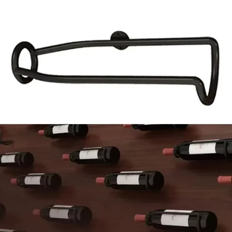 European Style Red Wine Rack Creative Wall Mounted Single Decorative Frame Suspension Wine Rack Display Rack