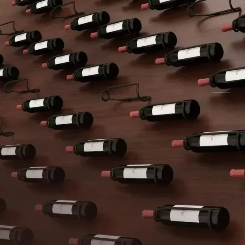 European Style Red Wine Rack Creative Wall Mounted Single Decorative Frame Suspension Wine Rack Display Rack