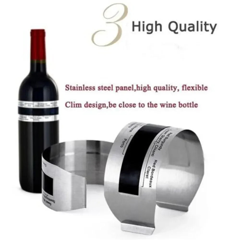 Wine Collar Thermometer Bar Beverage Tool Clever Bottle Snap Thermometer LCD Display Clip Sensor for Champagne Beer Red Wine