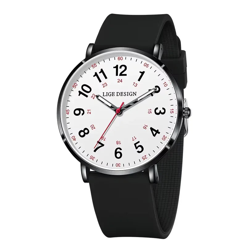 Fashion Elegant Watches for Woman Ladies Candy Color Silicone Casual Luminous Waterproof Dress Quartz Women'S Wristwatches