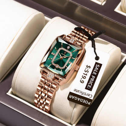 Luxury Watch for Woman Waterproof Calendar High Quality Ladies Watch Stainless Steel Quartz Women'S Watches Elegant+Box