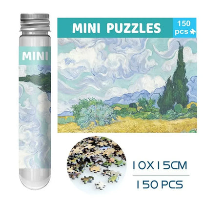 150Pcs/Set Oil Painting Jigsaw Puzzles Mini Test Tube Oil Painting Jigsaw Gifts Family Educational Toys Adult Children