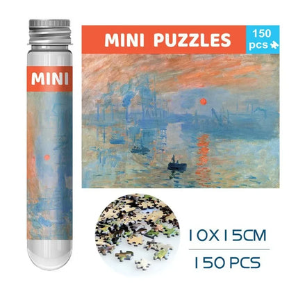 150Pcs/Set Oil Painting Jigsaw Puzzles Mini Test Tube Oil Painting Jigsaw Gifts Family Educational Toys Adult Children