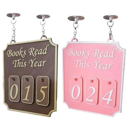 Book Decor for Shelf Bookshelf Counter Bookish Reader Bookworm Track Yearly Reading for Classroom Librarian Women Men