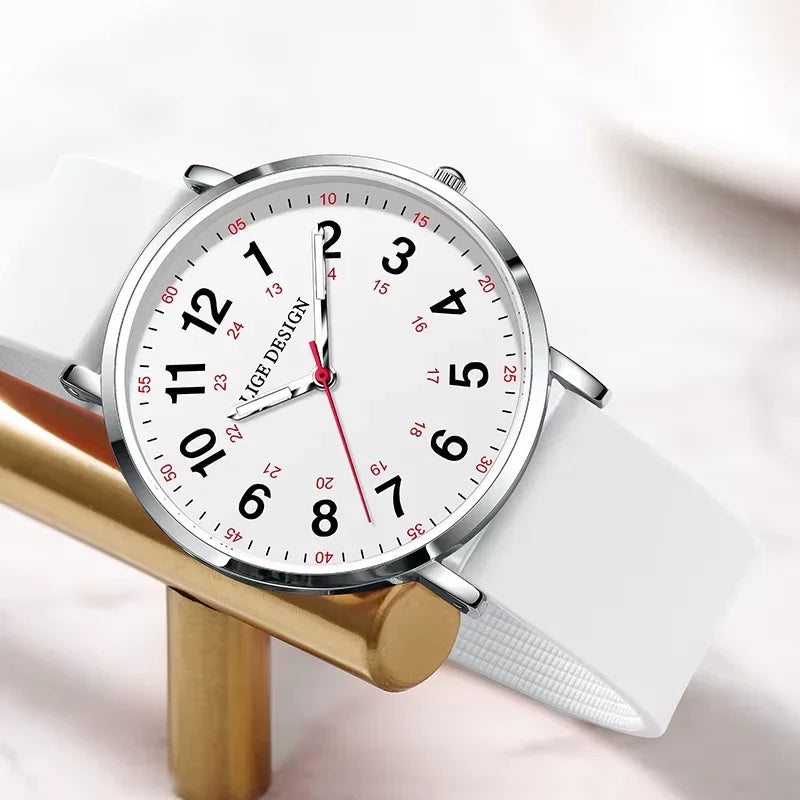 Fashion Elegant Watches for Woman Ladies Candy Color Silicone Casual Luminous Waterproof Dress Quartz Women'S Wristwatches