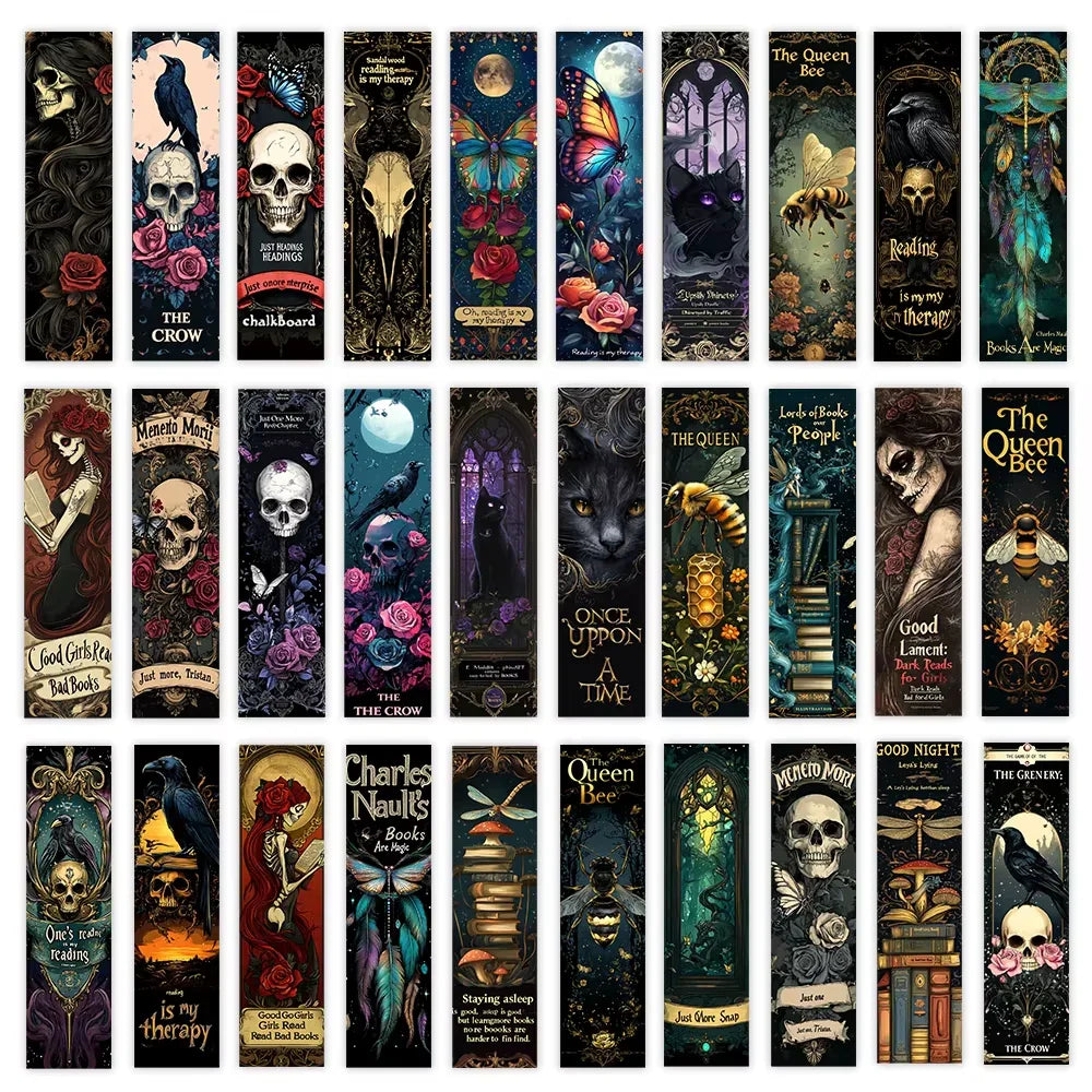 32Pcs, Skull Bookmark, Back to School Season, Christmas, Halloween, Teacher'S Day, Suitable for Readers and Birthday Gifts.