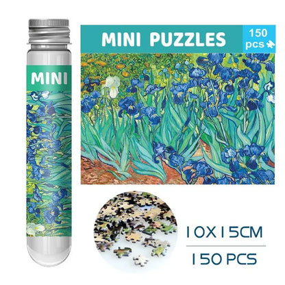 150Pcs/Set Oil Painting Jigsaw Puzzles Mini Test Tube Oil Painting Jigsaw Gifts Family Educational Toys Adult Children