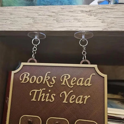 Book Decor for Shelf Bookshelf Counter Bookish Reader Bookworm Track Yearly Reading for Classroom Librarian Women Men