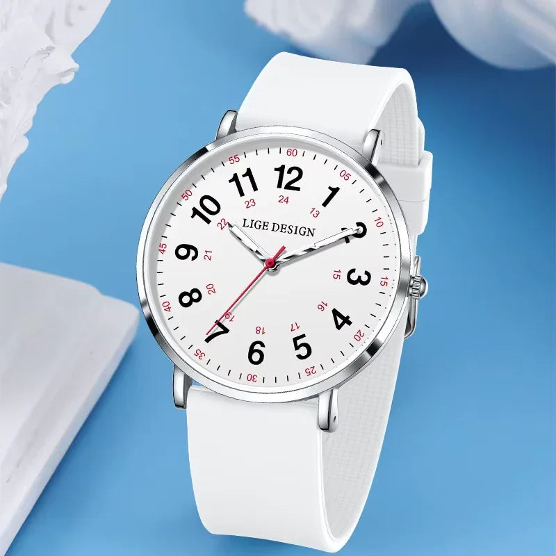 Fashion Elegant Watches for Woman Ladies Candy Color Silicone Casual Luminous Waterproof Dress Quartz Women'S Wristwatches