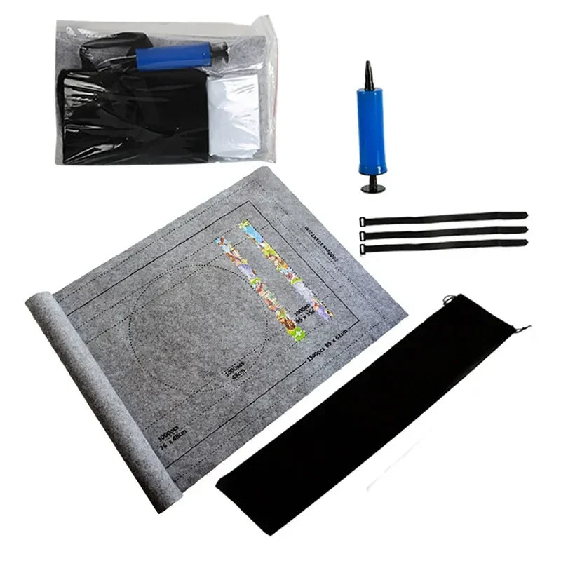 Puzzles Pad Jigsaw Roll Felt Mat Playmat Puzzles Blanket for up to 1500 Pcs Puzzle Accessories New Portable Mat (Only Mat)