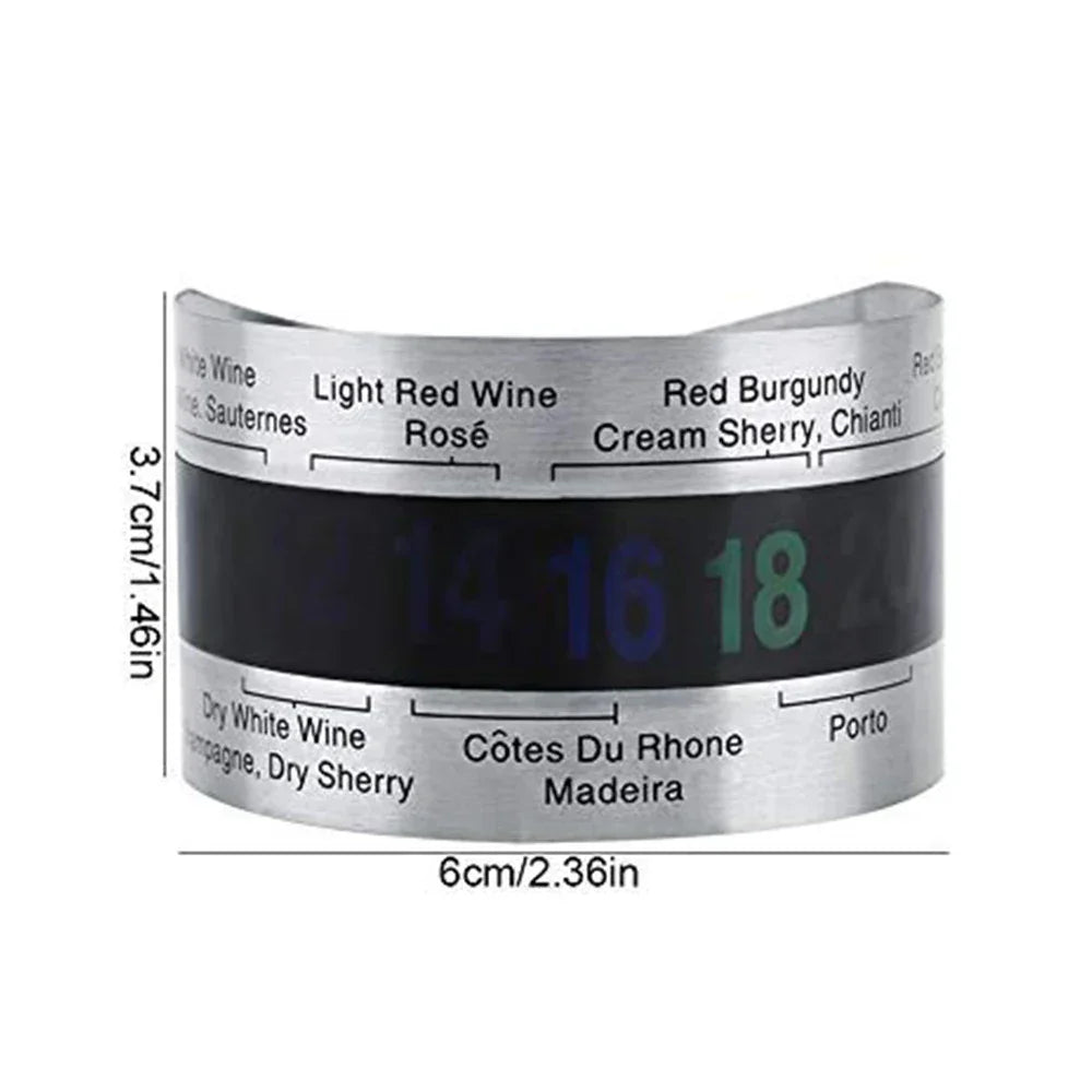 Wine Collar Thermometer Bar Beverage Tool Clever Bottle Snap Thermometer LCD Display Clip Sensor for Champagne Beer Red Wine