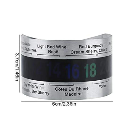 Wine Collar Thermometer Bar Beverage Tool Clever Bottle Snap Thermometer LCD Display Clip Sensor for Champagne Beer Red Wine