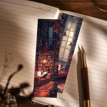 30Pcs Library Ghost Reading Bookmarks for Students Paper Card Decorating Books Book Page Labeling Page Book Marking DIY