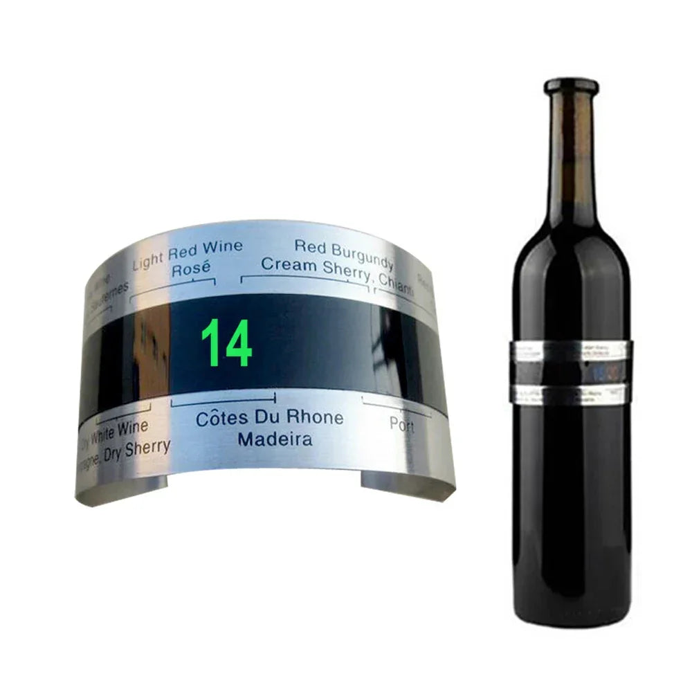 Wine Collar Thermometer Bar Beverage Tool Clever Bottle Snap Thermometer LCD Display Clip Sensor for Champagne Beer Red Wine