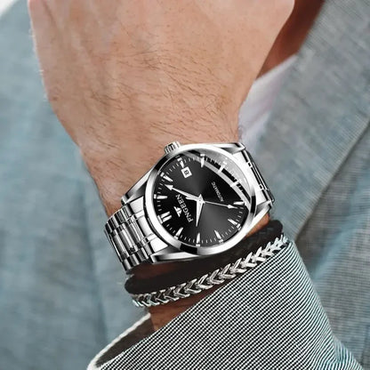 New Fashion Blue Light Automatic Mechanical Watches Business Men Luxury Watch Casual Calendar Wristwatches Male Gifts Watches