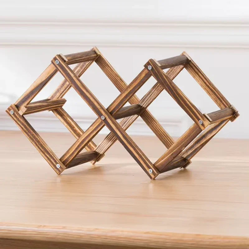 3/10 Bottles Wooden Wine Rack Wine Holders Kitchen Assembled Display Stand Organizer Storage Bar Wine Cabinet Wine Bottle Rack