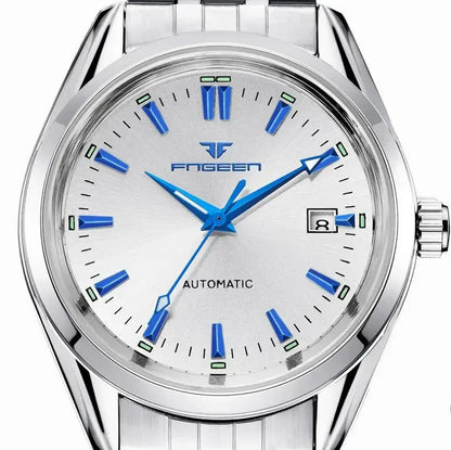 New Fashion Blue Light Automatic Mechanical Watches Business Men Luxury Watch Casual Calendar Wristwatches Male Gifts Watches