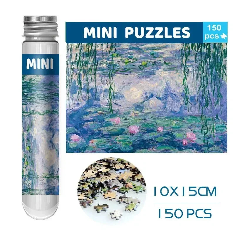150Pcs Test Tube Jigsaw Puzzle World Famous Painting Van Gogh the Starry Night Christmas Gift
