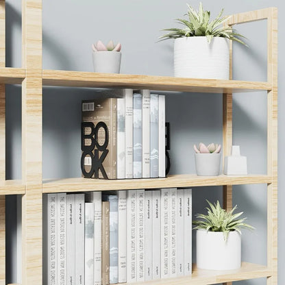 1Pc Iron Bookends Book Stand Support for Home Office and Library Non Slip Rack Shelf Holder School Stationery Accessories