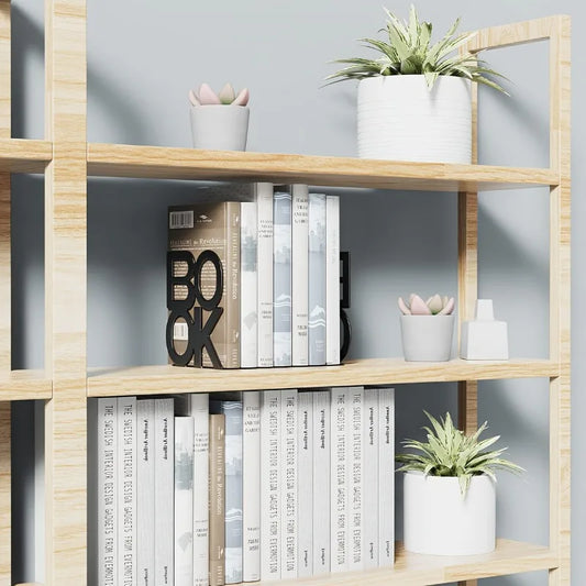 1Pc Iron Bookends Book Stand Support for Home Office and Library Non Slip Rack Shelf Holder School Stationery Accessories