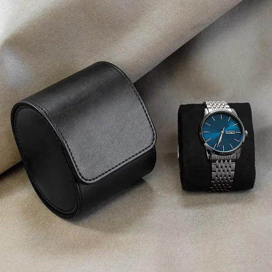 Leather Watch Roll 1 2 3 Slots Luxury Genuine Watch Storage Box Travel Bag Watch Case Gift Box Watch Pouch