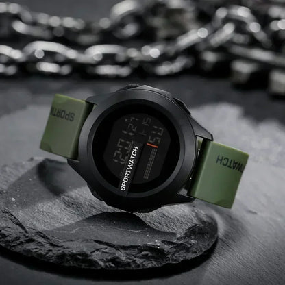 Men'S Sports Watches Luxury Digital Watch Stopwatch Luminous Date Week Multifunction Fitness Electronic Wristwatch Reloj Hombre