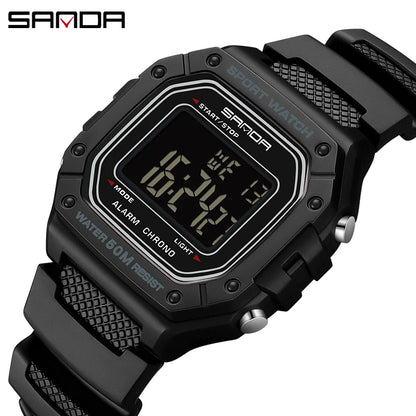 2156 Fashion Mens Watch Military Water Resistant Sport Watches Army Big Dial Led Digital Wristwatches Stopwatches for Male