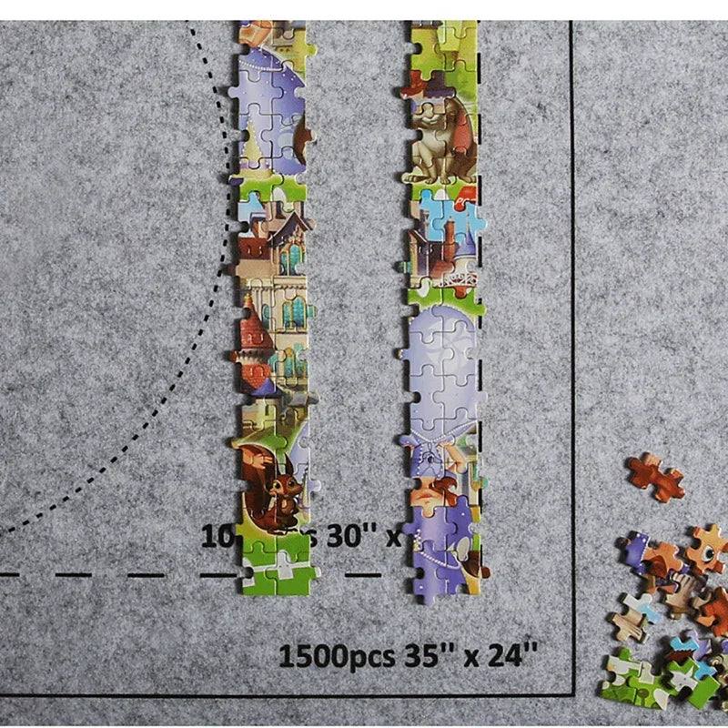Puzzles Pad Jigsaw Roll Felt Mat Playmat Puzzles Blanket for up to 1500 Pcs Puzzle Accessories New Portable Mat (Only Mat)