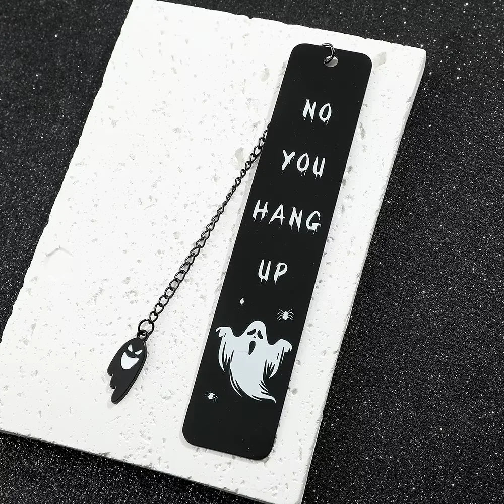 Creative Halloween Themed Bookmark - Black Stainless Steel Bookmark, a Reading Gift for Readers, a Gift for Horror Enthusiasts