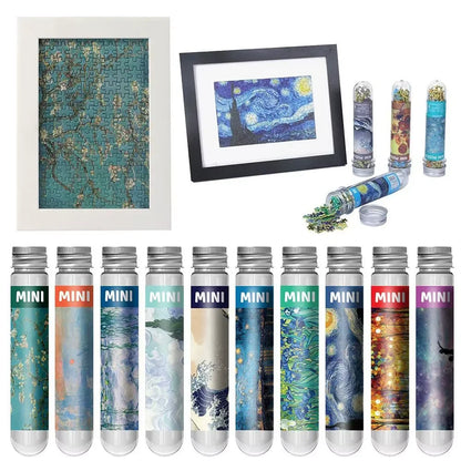 150Pcs/Set Oil Painting Jigsaw Puzzles Mini Test Tube Oil Painting Jigsaw Gifts Family Educational Toys Adult Children