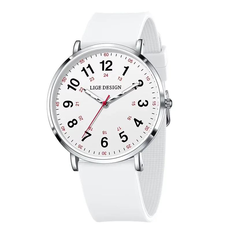 Fashion Elegant Watches for Woman Ladies Candy Color Silicone Casual Luminous Waterproof Dress Quartz Women'S Wristwatches