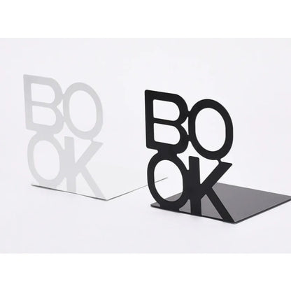 1Pc Iron Bookends Book Stand Support for Home Office and Library Non Slip Rack Shelf Holder School Stationery Accessories