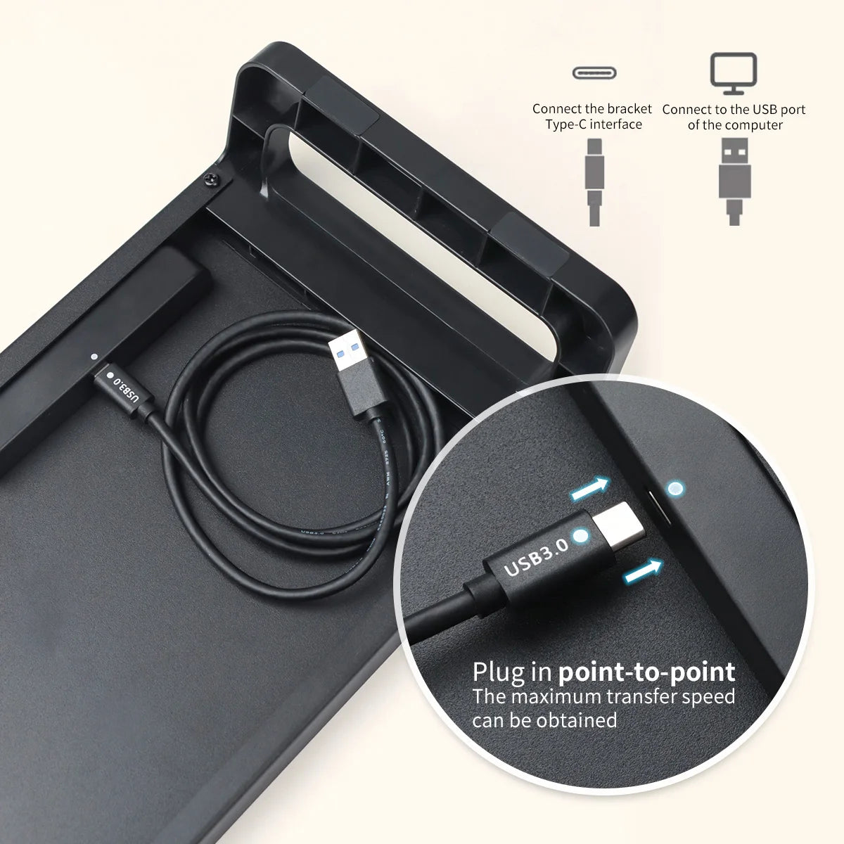 Εργονομική Βάση Οθόνης "Apex" (Aluminum) με USB Hub