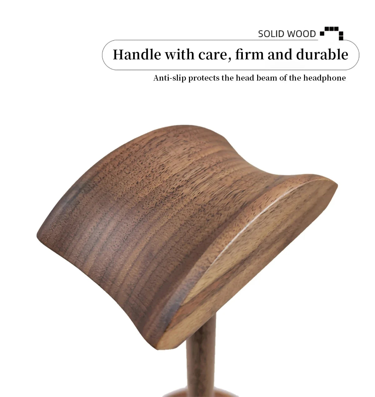 Βάση Ακουστικών "Άτλας" από Μασίφ Ξύλο