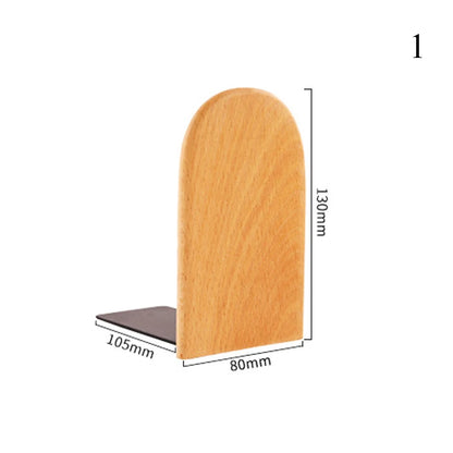 Nature Wooden Bookends Desktop Bookshelf Desk Organizer Office Home Book Accessories Storage Book Holder Wood Book Ends