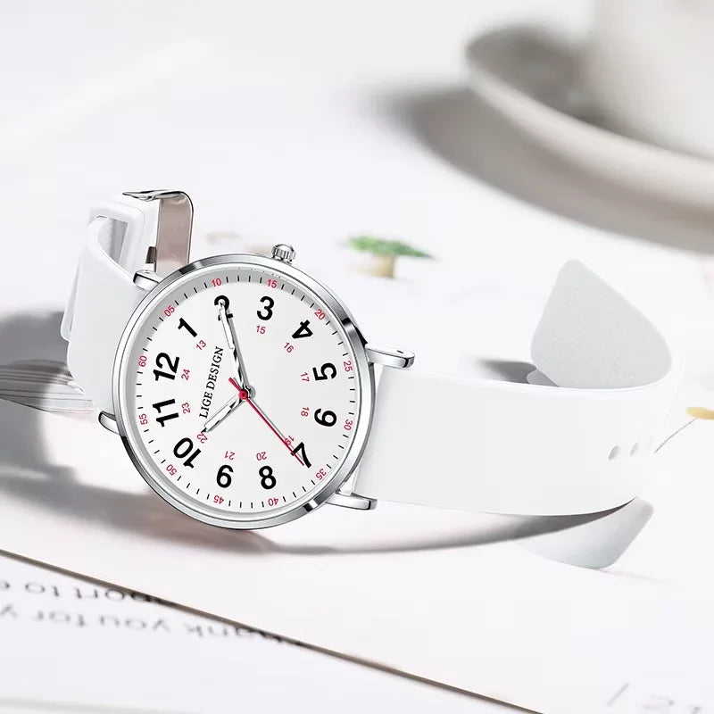 Fashion Elegant Watches for Woman Ladies Candy Color Silicone Casual Luminous Waterproof Dress Quartz Women'S Wristwatches