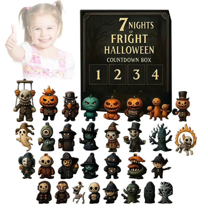 31 Nights of Fright Halloween Advent Calendar Blind Box with Figurines Halloween Countdown Calendars Horror Nights 31/15/7 Days