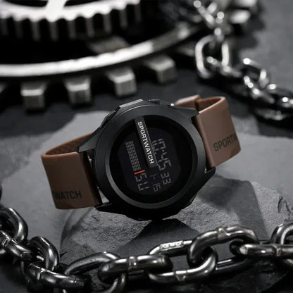Men'S Sports Watches Luxury Digital Watch Stopwatch Luminous Date Week Multifunction Fitness Electronic Wristwatch Reloj Hombre