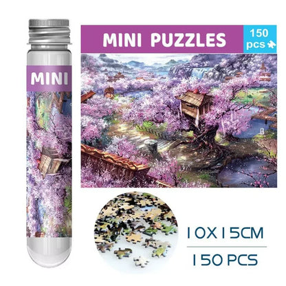 150Pcs/Set Oil Painting Jigsaw Puzzles Mini Test Tube Oil Painting Jigsaw Gifts Family Educational Toys Adult Children