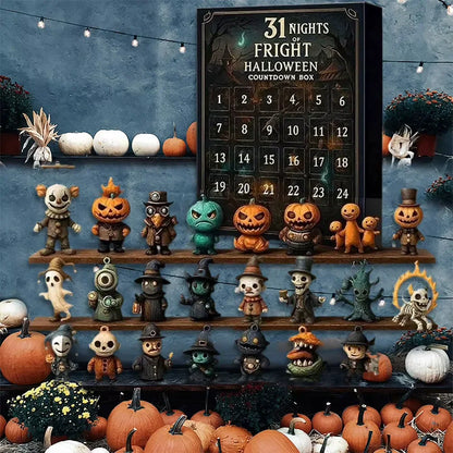 31 Nights of Fright Halloween Advent Calendar Blind Box with Figurines Halloween Countdown Calendars Horror Nights 31/15/7 Days