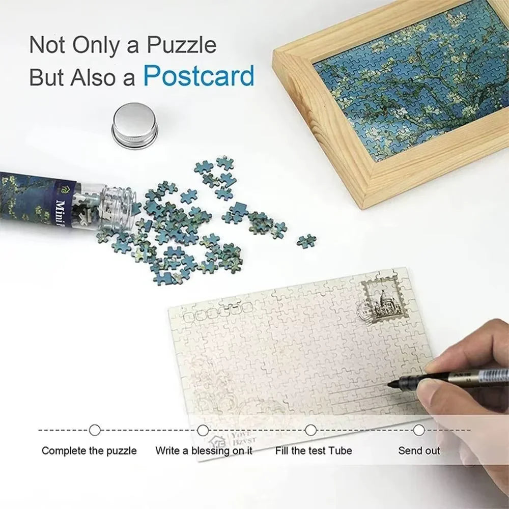 150Pcs/Set Oil Painting Jigsaw Puzzles Mini Test Tube Oil Painting Jigsaw Gifts Family Educational Toys Adult Children
