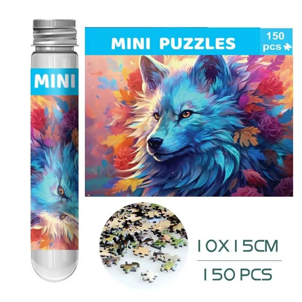 150Pcs/Set Oil Painting Jigsaw Puzzles Mini Test Tube Oil Painting Jigsaw Gifts Family Educational Toys Adult Children