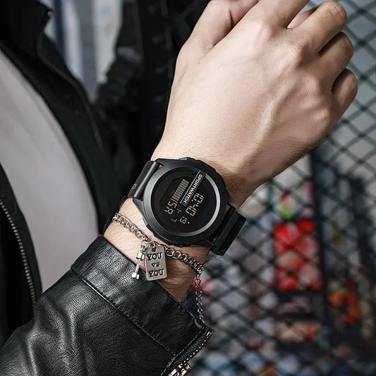 Men'S Sports Watches Luxury Digital Watch Stopwatch Luminous Date Week Multifunction Fitness Electronic Wristwatch Reloj Hombre
