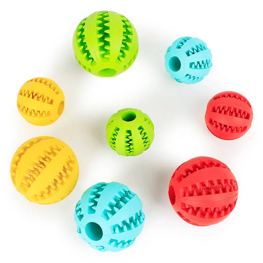 Pet Bite Resistant Rubber Watermelon Tooth Ball Dog Toy Elastic Hot Sale Dog Food Spill Ball Petdogsballs Food Leaker