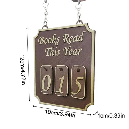 Book Decor for Shelf Bookshelf Counter Bookish Reader Bookworm Track Yearly Reading for Classroom Librarian Women Men