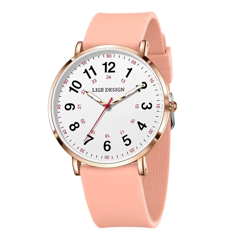 Fashion Elegant Watches for Woman Ladies Candy Color Silicone Casual Luminous Waterproof Dress Quartz Women'S Wristwatches