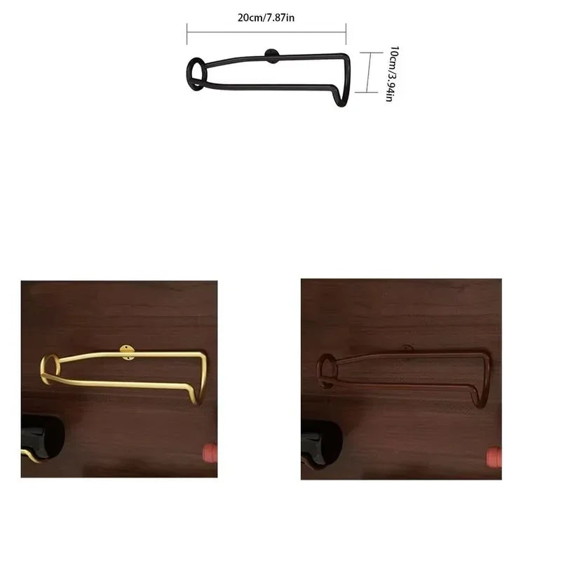 European Style Red Wine Rack Creative Wall Mounted Single Decorative Frame Suspension Wine Rack Display Rack